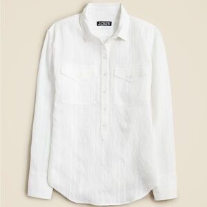 J. Crew Textured popover top size Medium NWT‎ CA604